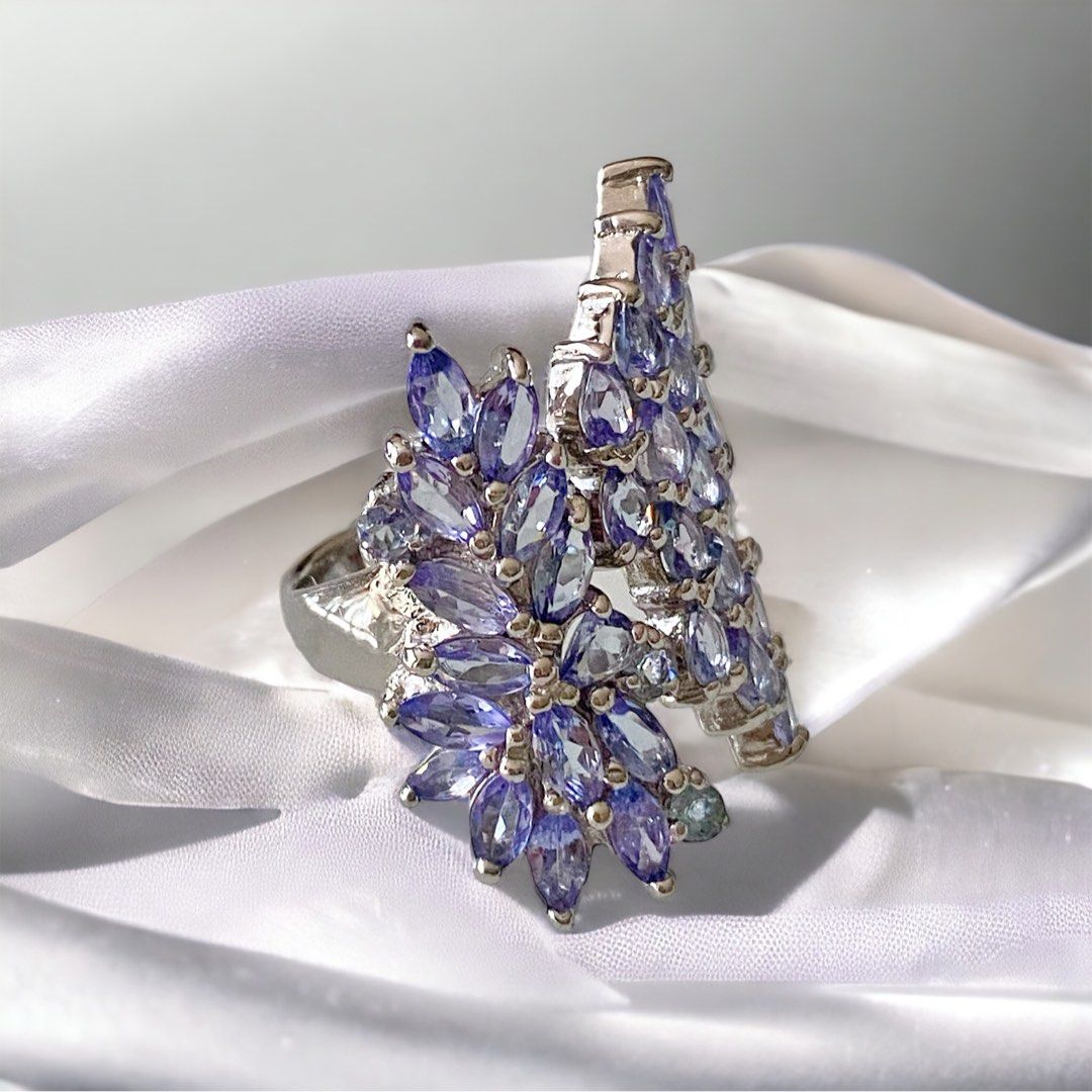 Natural Unheated tanzanite ring Women s Fashion Jewelry
