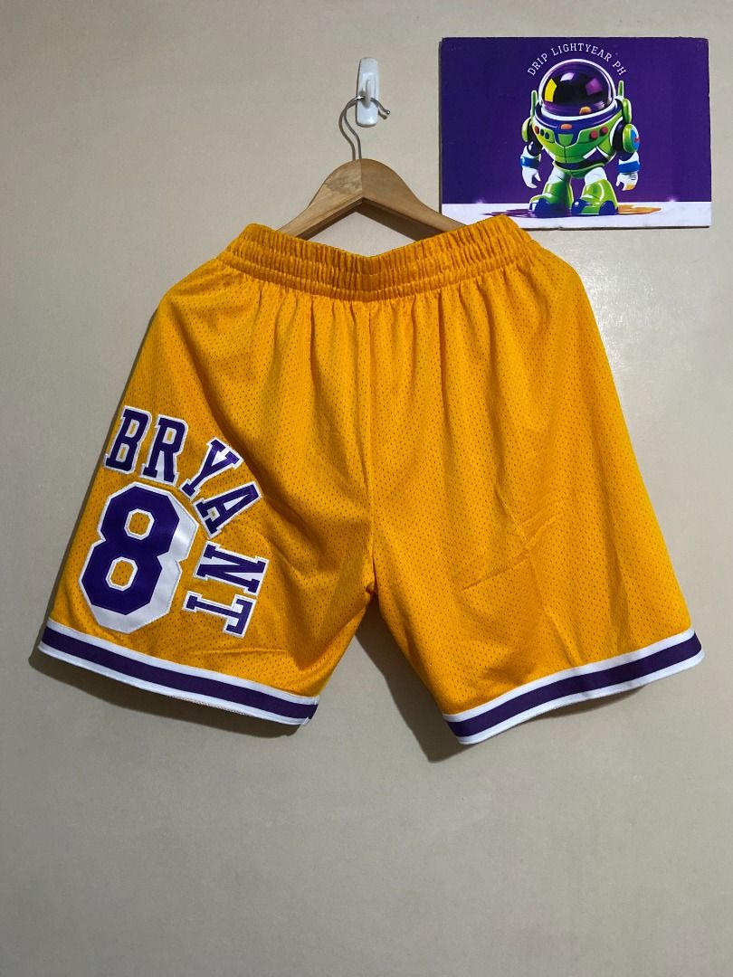 NBA Los Angeles Lakers Kobe Bryant mesh shorts embroidered patch type