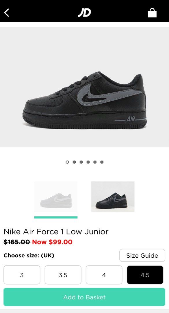 Nike Air Force 1 Low Junior Women s Fashion Footwear Sneakers