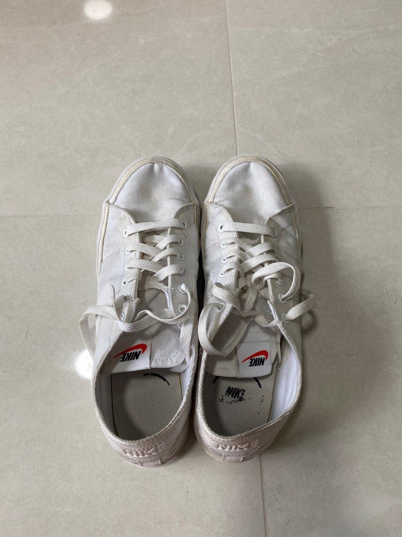 White canvas nikes on sale
