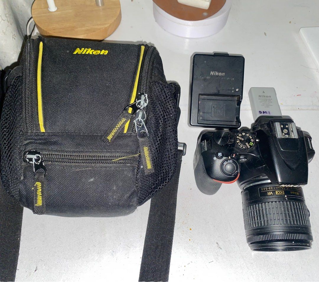 NIKON D3500 RUSH (Category: Cameras) located in Manila. Submitted by dan1903 (Listing ID 1283763718, Image 2). Description: good for beginners Orig price: 25,900 Selling price: 15,500 Inclusions: 1 battery, 1 charger & camera bag RFS: buying lens for my new camera no issues the lens just have a history of repair.