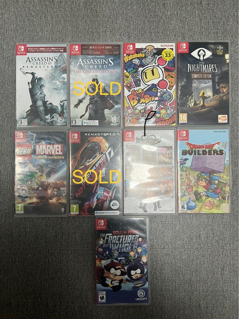 nintendo switch games (Category: Nintendo) located in Cabanatuan. Submitted by rodanjime08386 (Listing ID 1283681089, Image 3). Description: For sale/swap and Buying din tayo ng mga package at rush item ng nintendo switch (add ka nlng ng para s mga same value swap) With case 30 in 1 game collection - 1300 AOT 2 - 2000 Arms- 1200 Assassin creed the ezio cellection - 1100 Assassin creed remastered remasterise – 1000 Animal Crossing - 1700 Bravely D