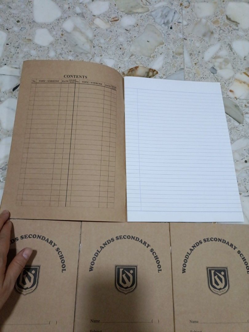 Notebooks (Category: Stationery & School Supplies) located in Singapore. Submitted by sky2005 (Listing ID 1283802256, Image 2). Description: A5 & A4 note book for Woodlands secondary. A5 each $1 A4 each $0.50 fast deal $2.