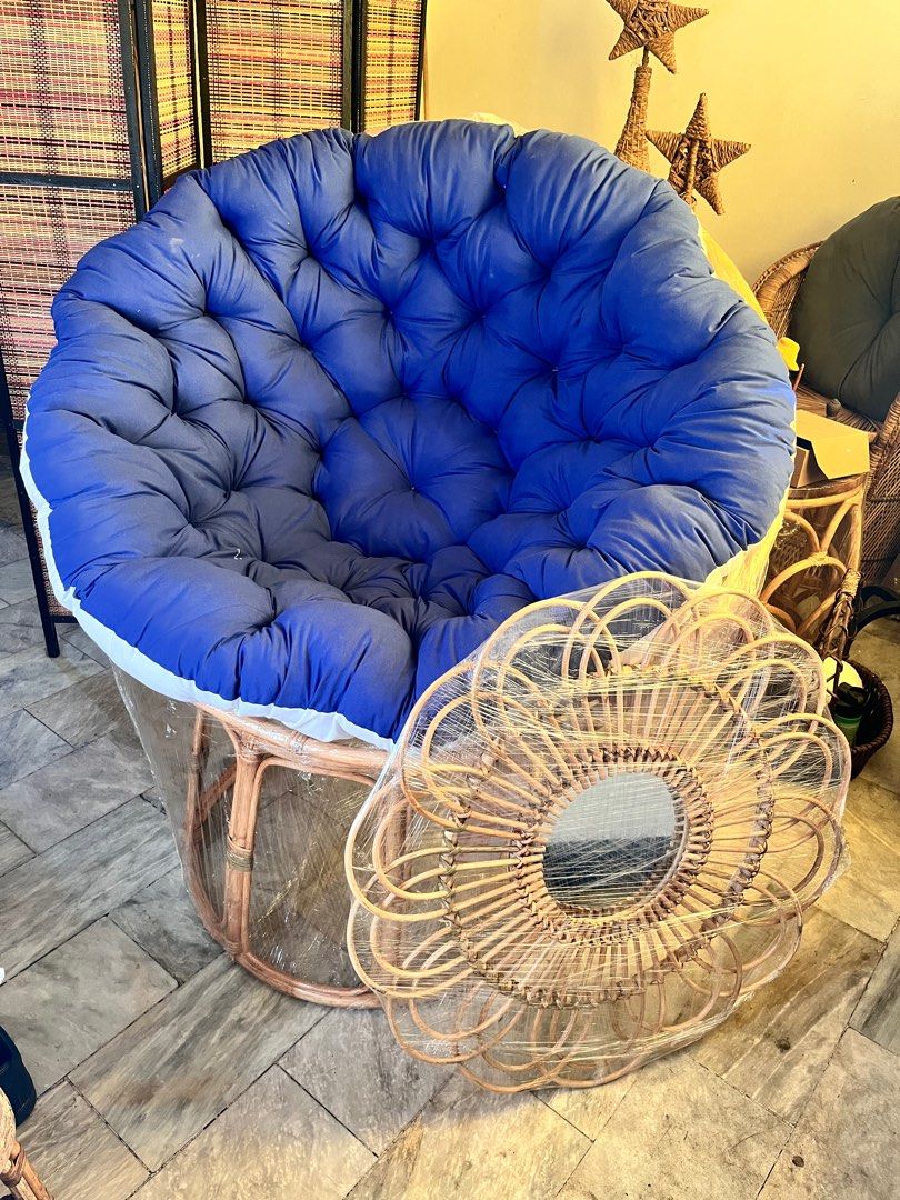 ON HAND 45 inches diameter papasan chair with FREE 32 inches