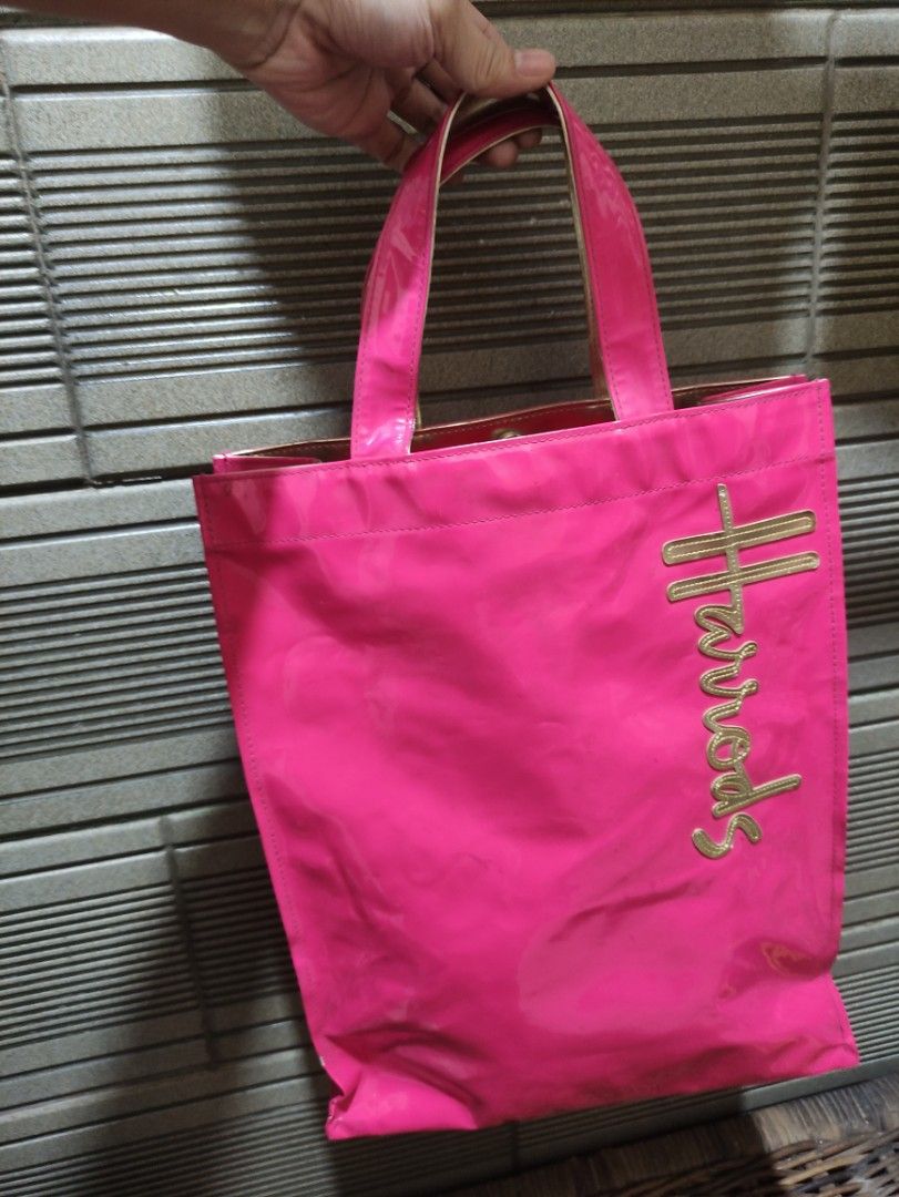 Original Harrods Tote Bag Pink / Tas Harrods Original, Barang Mewah