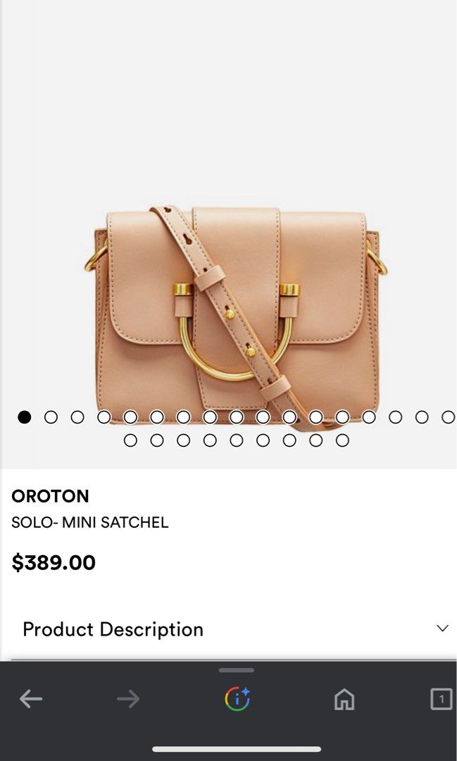 NBU OROTON solo mini satchel Fesyen Wanita Tas Dompet di Carousell