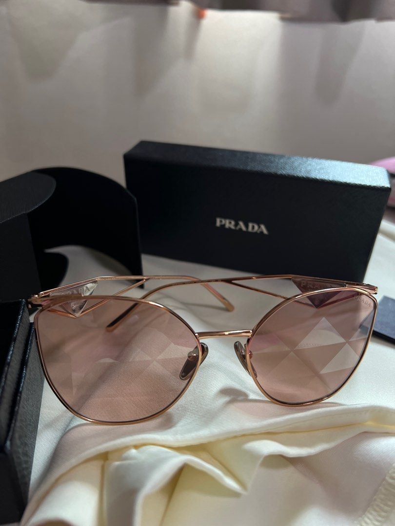 Prada sunglasses rose gold clearance