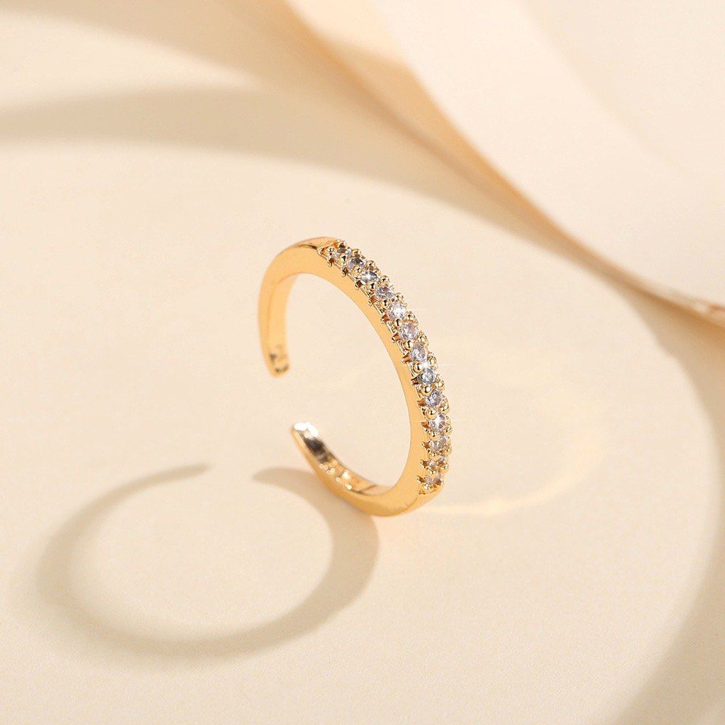 Ring Minimalist Gold Plated Korean Style Fashion Jewelry Unconnected Ring