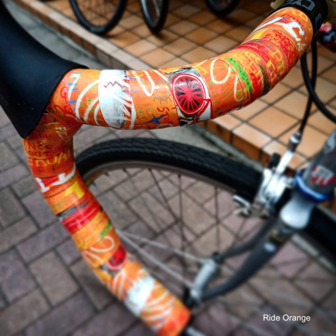 Orange bar tape road bike sales