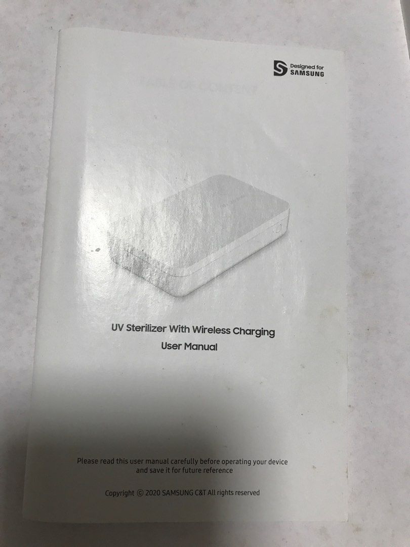 Samsung Wireless Charging (Category: Chargers & Cables) located in Quezon City. Submitted by clazzystudio (Listing ID 1283677607, Image 3). Description: Brand: Samsung Original Price: 2,199 Sale Price: 1,000 2in1 sterilize and charge. Compatible with the latest iOS and Android devices that support wireless charging..