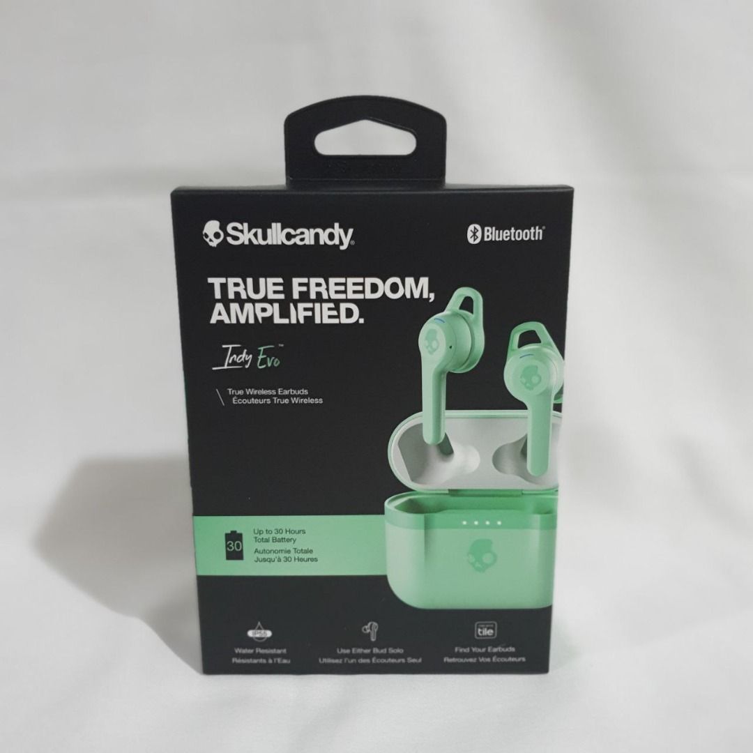 Skullcandy Indy Evo True Wireless In-Ear Bluetooth Earbuds - Pure Mint (Category: Earphones) located in Mandaluyong City. Submitted by deedumms07 (Listing ID 1283771542, Image 1). Description: Skullcandy Indy Evo True Wireless In-Ear Bluetooth Earbuds, IP55 Water Dust Resistant - Pure Mint Brand new, sealed.