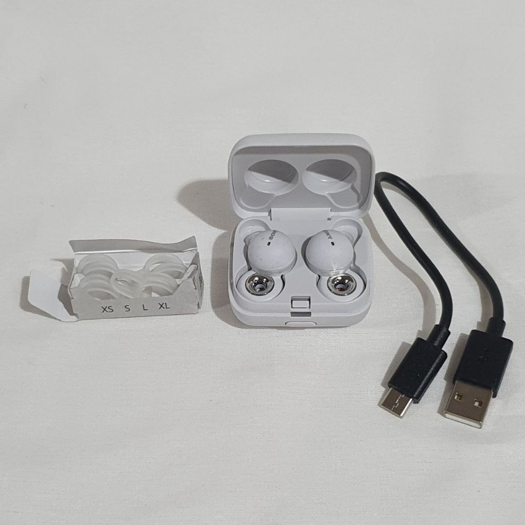 Sony LinkBuds WFL900 Truly Wireless Earbuds - White (Category: Earphones) located in Mandaluyong City. Submitted by deedumms07 (Listing ID 1283781080, Image 2). Description: Sony LinkBuds WFL900 Truly Wireless Earbuds - White Actual earbuds are like new but the box is damaged.
