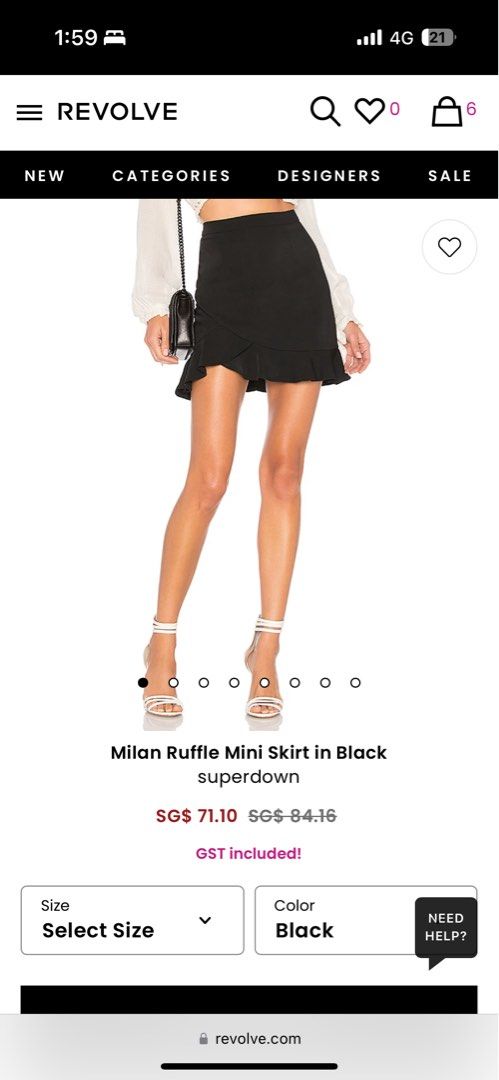 Milan ruffle sales mini skirt