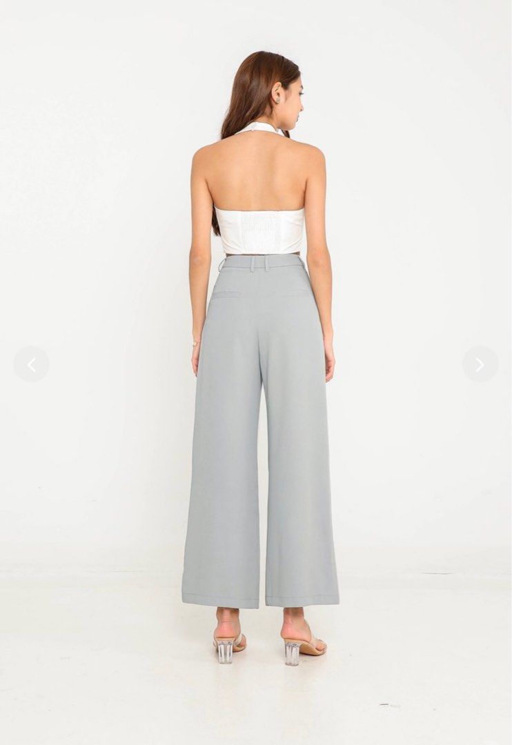 Kylian Basic Straight Leg Pants (Slate Grey)