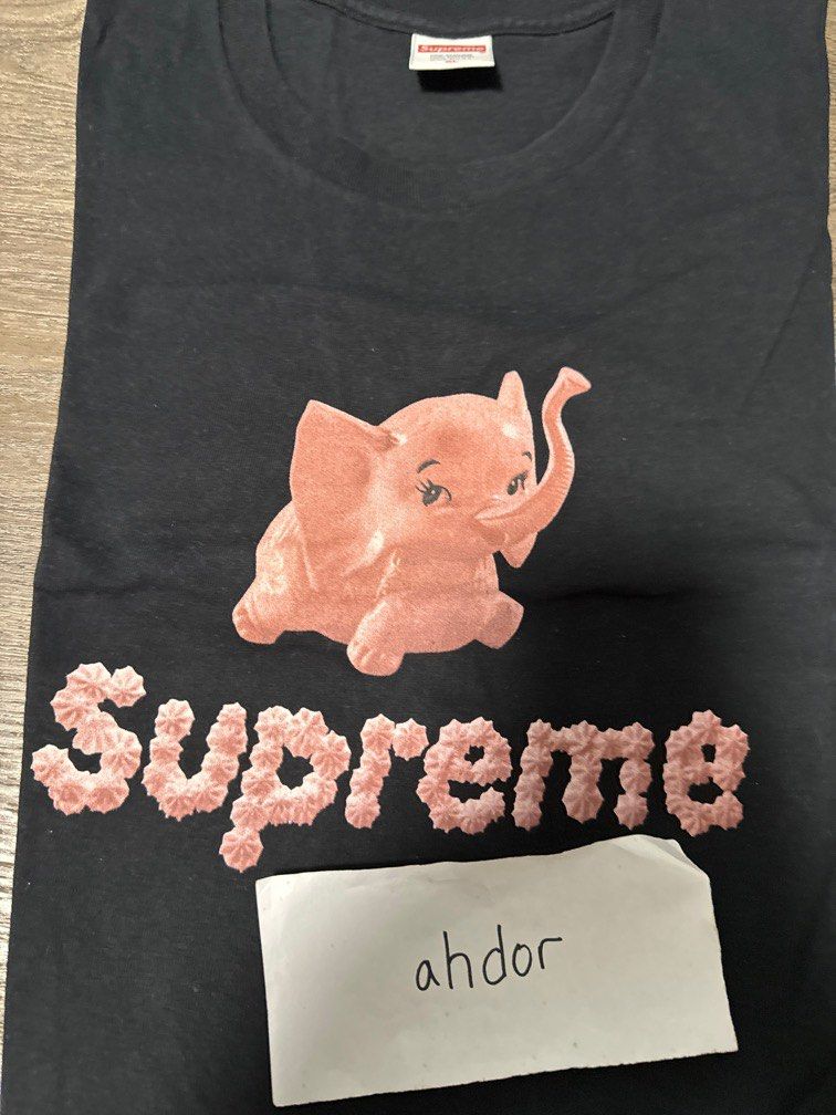 Supreme pink store elephant tee