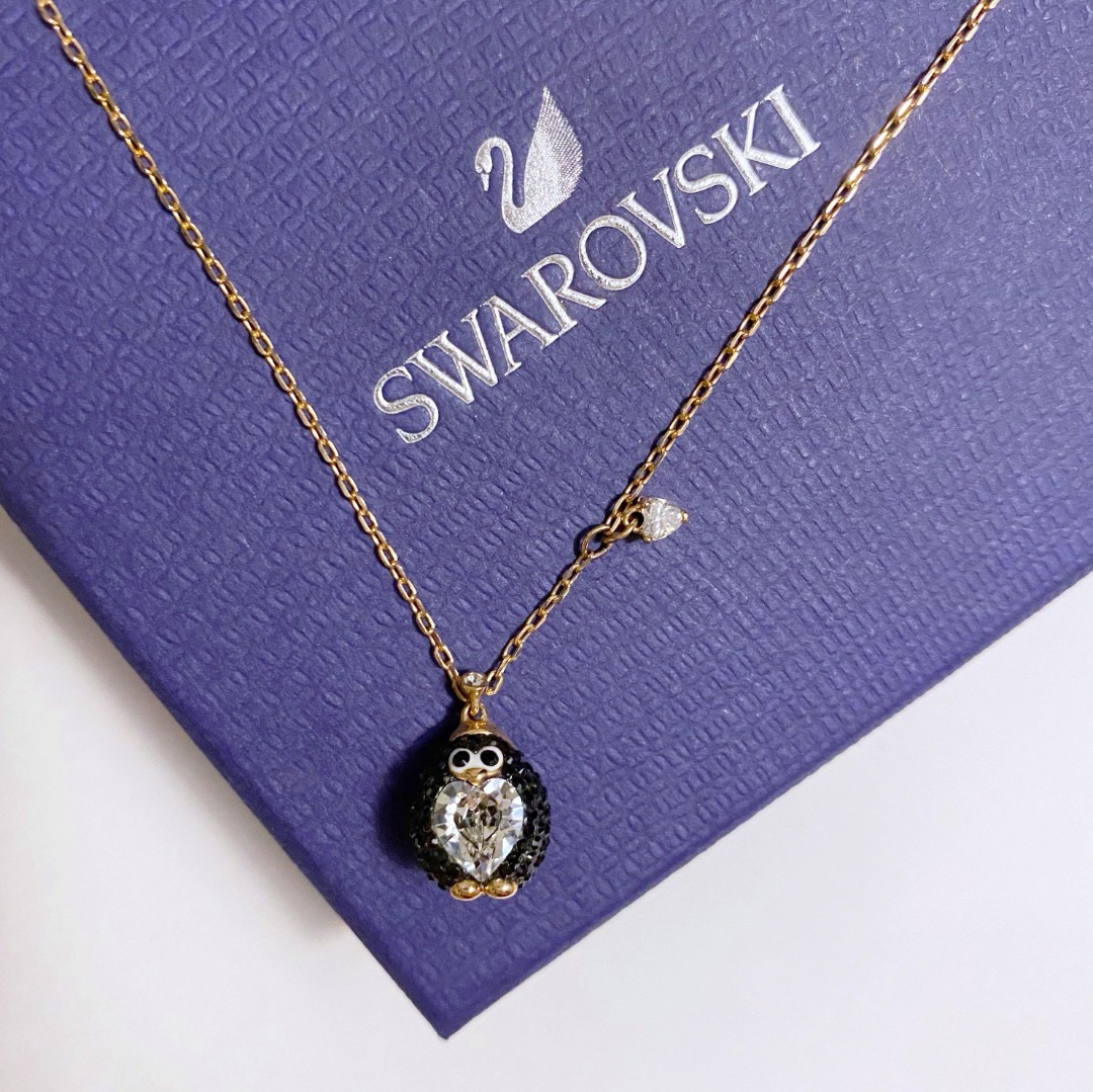 Swarovski Penguin Necklace Women s Fashion Jewelry Organisers