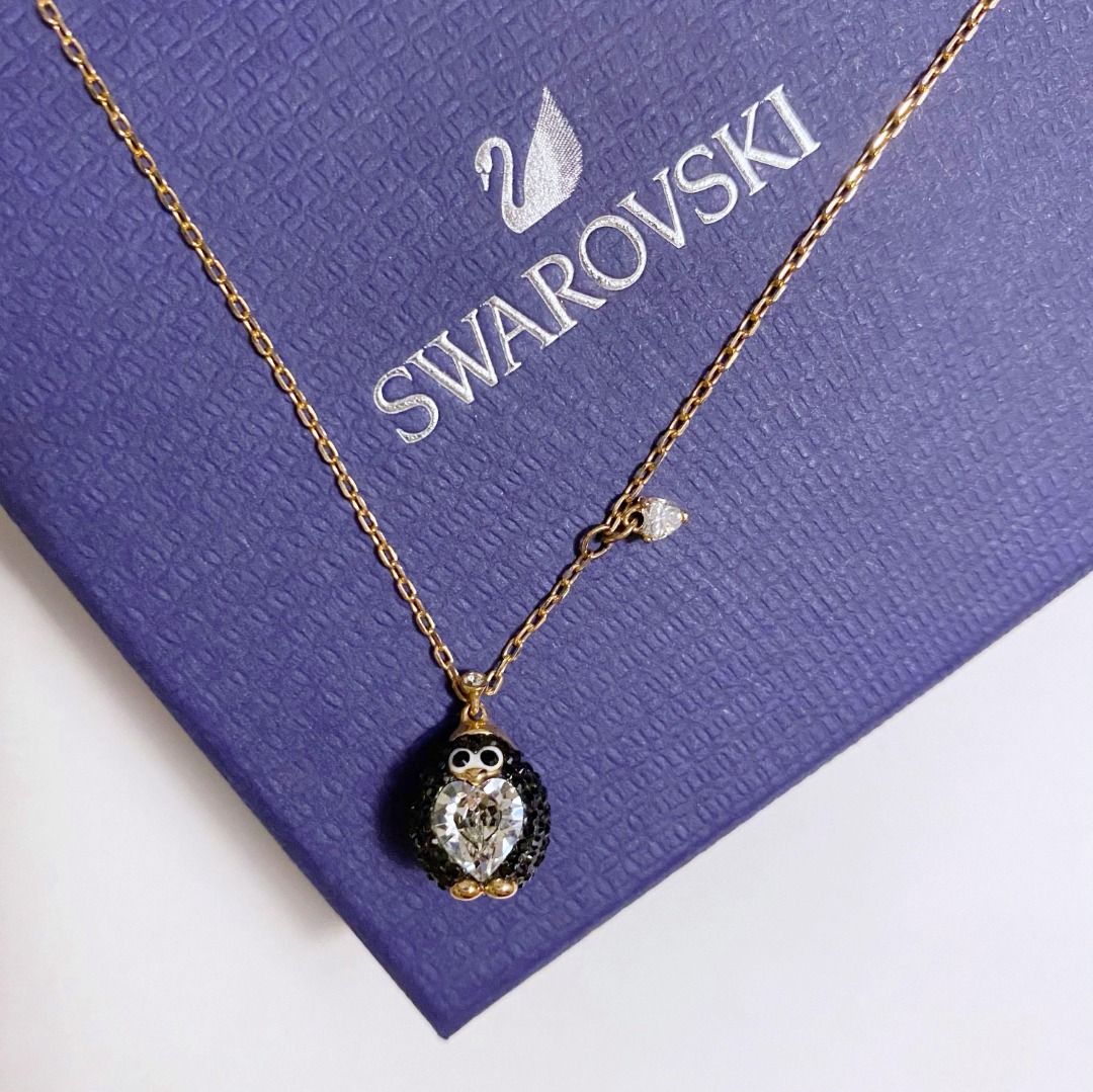 Swarovski Penguin Necklace Women s Fashion Jewelry Organisers