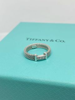 Tiffany & co Somerset Mesh 3P Diamond Ring No. 9