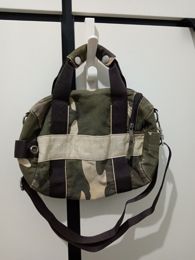 Tommy hilfiger sale camo duffle bag
