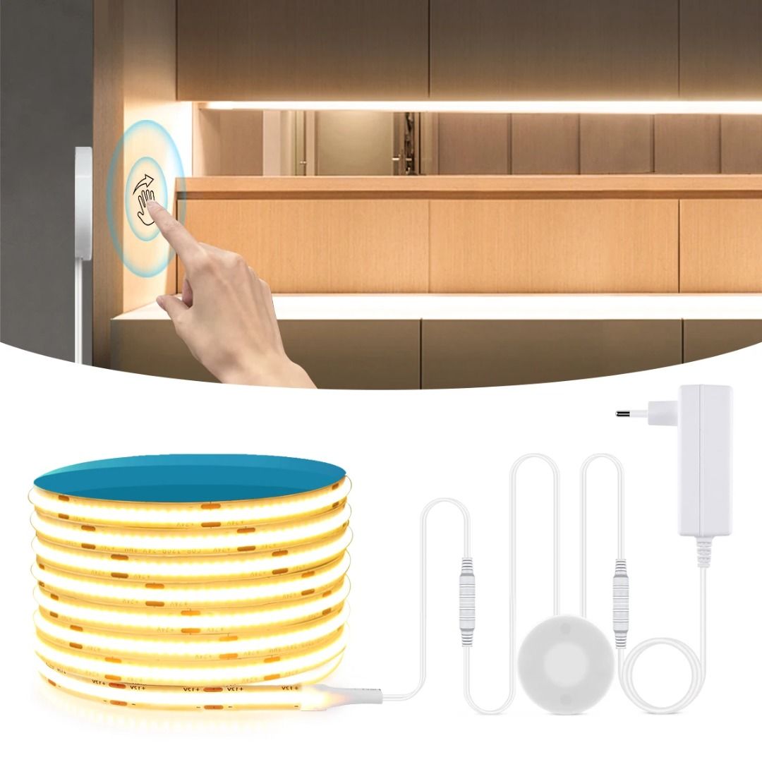 Touch Dimmer and Hand Sweep Induction Switch Flexible COB LED Strip ...