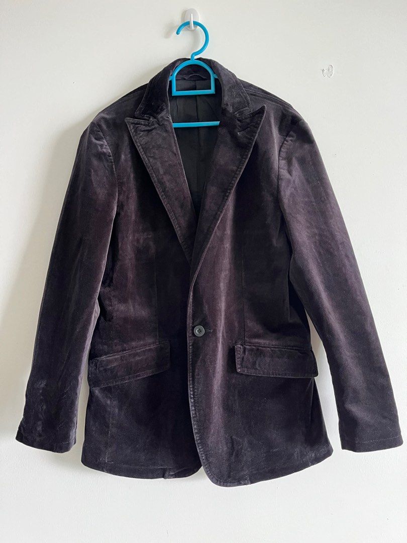 Uniqlo velvet jacket hot sale
