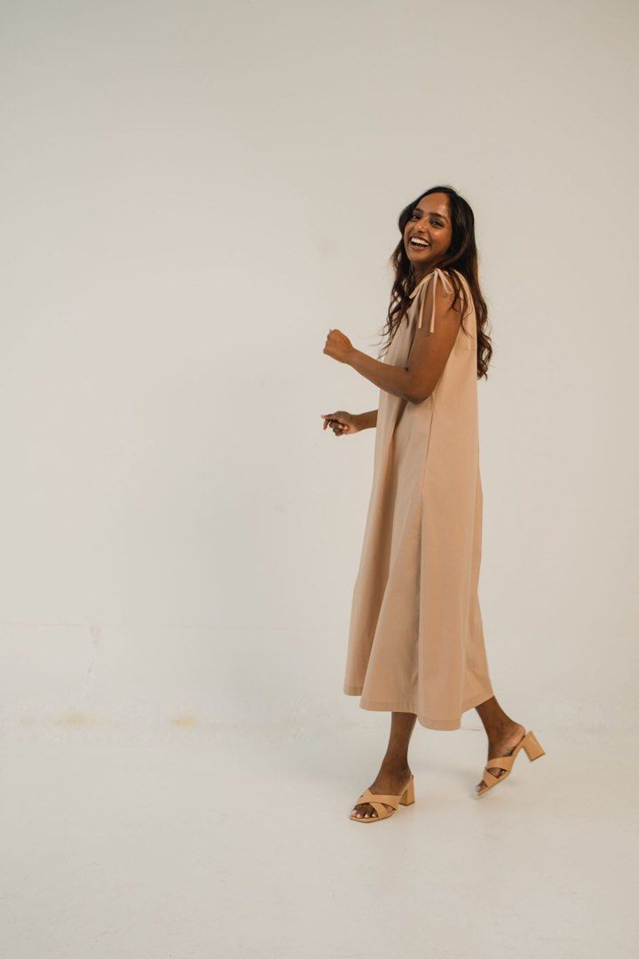 VIRTUE Tan XXS XS Maxi Dress Paradigm Shift Label Women s Fashion Dresses Sets Dresses on Carousell