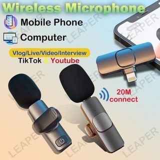 Wireless Dual Lavalier Microphone Lapel