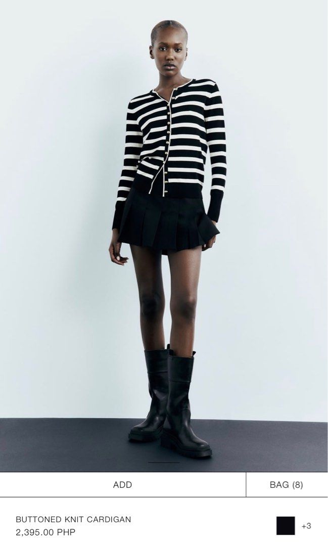 Black zara sweater with gold buttons sale