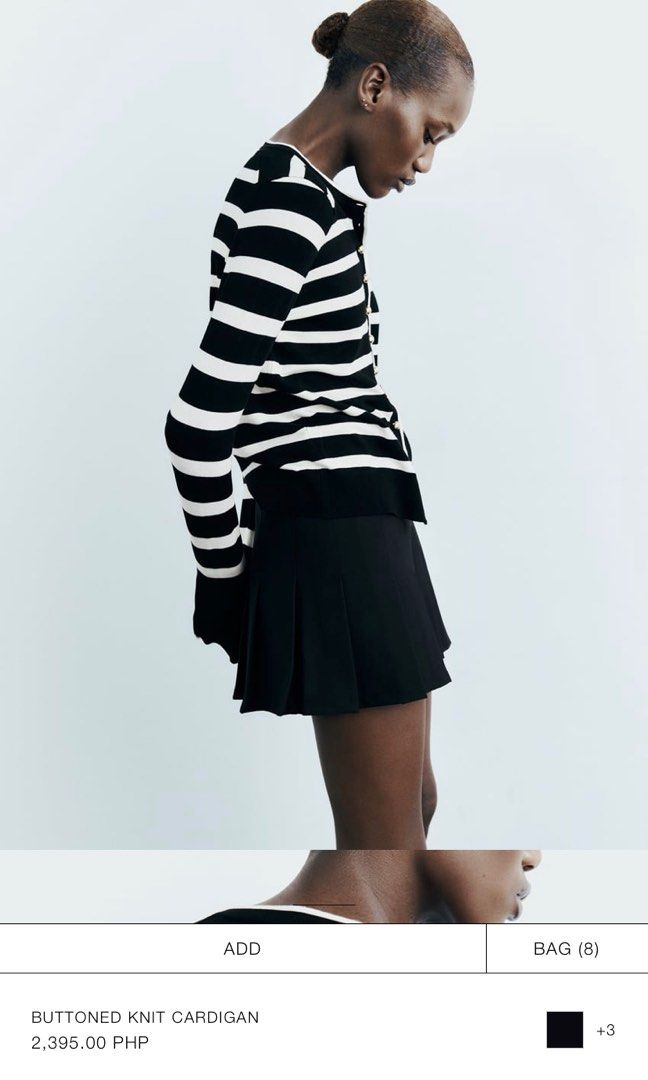 Black zara sweater with gold buttons top