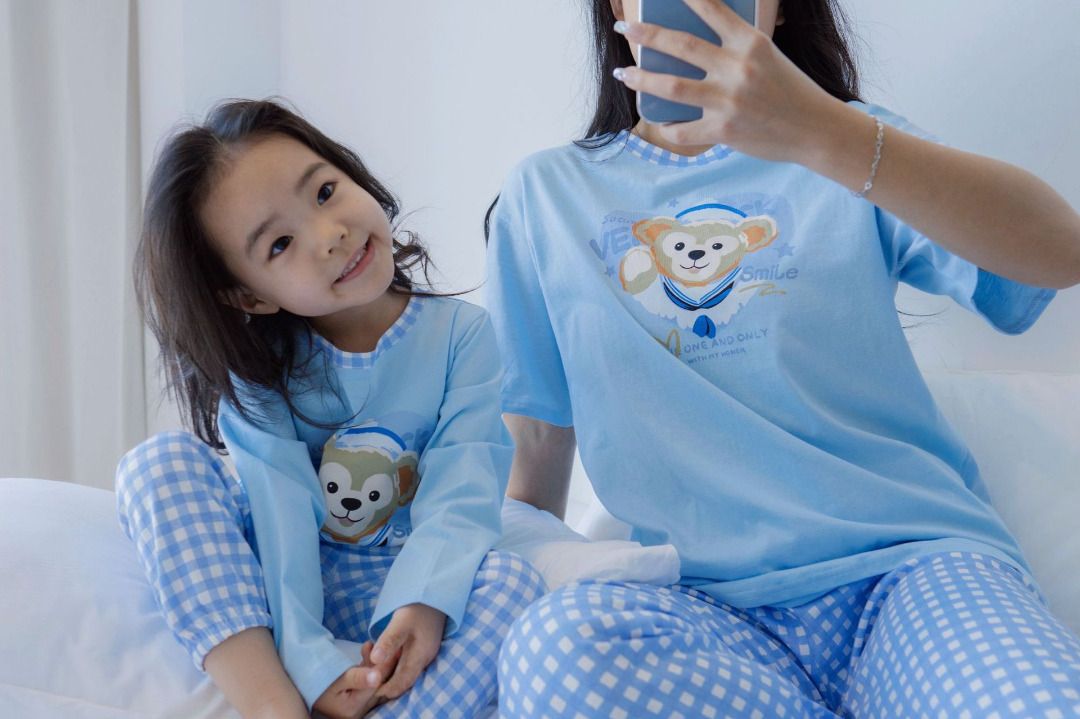 100 Cotton Duffy Friends Stella Lou Matching Adult Mommy Children Kids Pairing Family Causal Pajamas PJ Set Babies Kids Babies Kids Fashion on Carousell
