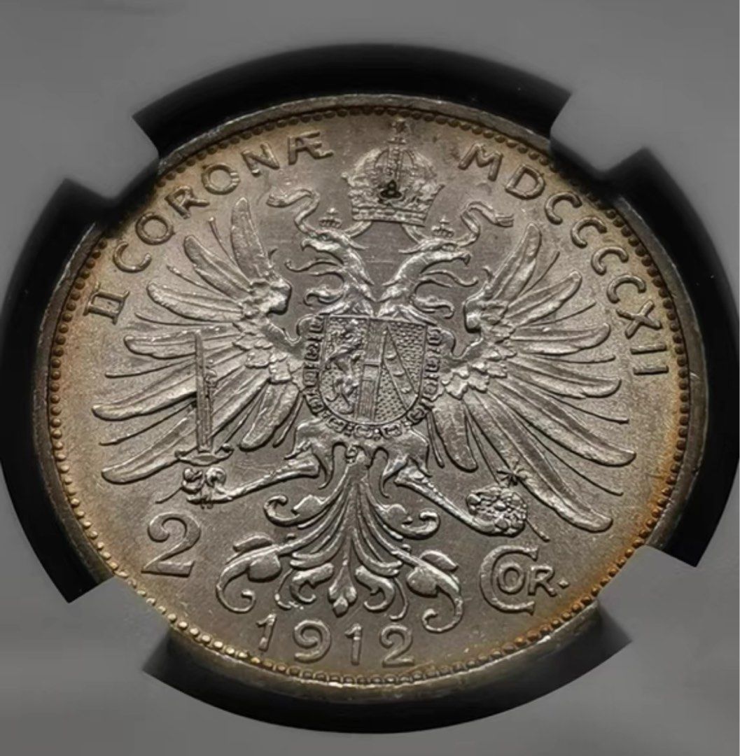 奧地利1912年奧匈帝國時期弗朗茨•約瑟夫一世2克朗銀幣，直徑27mm，重10g，835銀, 興趣及遊戲, 收藏品及紀念品, 錢幣- Carousell
