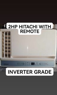 2NDHAND AIRCON 2HP HITACHI WITH REMOTE INVERTER GRADE ENERGY SAVER