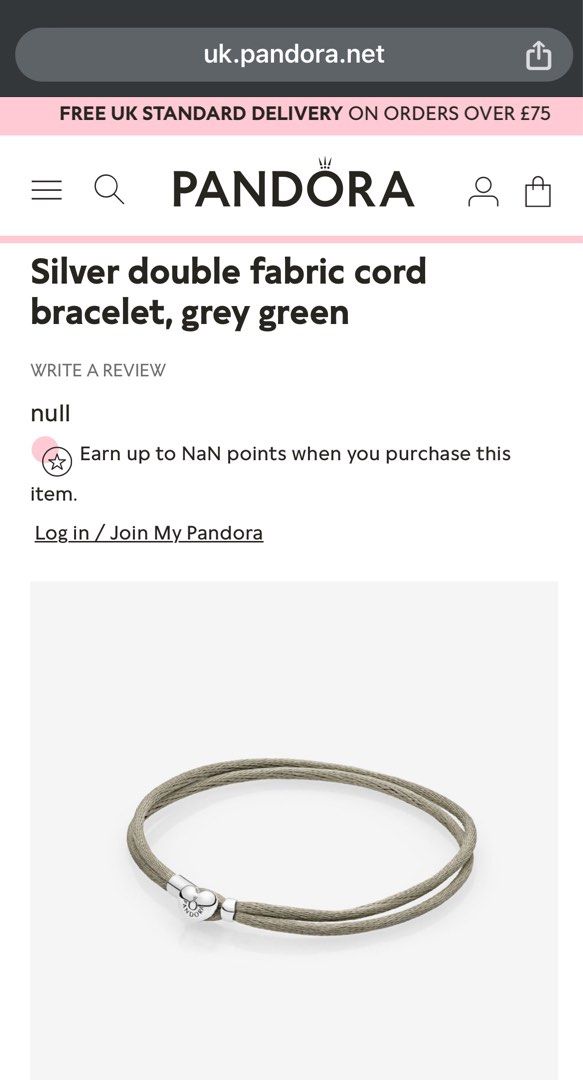Authentic Pandora Fabric Chord Friendship Bracelet Women s Fashion Jewelry Organizers Bracelets on Carousell