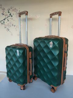 Aesthetic Green Handcarry small and Check-in Medium Luggage