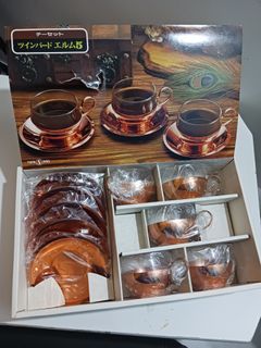 Affordable brandnew tea set, branded copper cup with saucer 😍