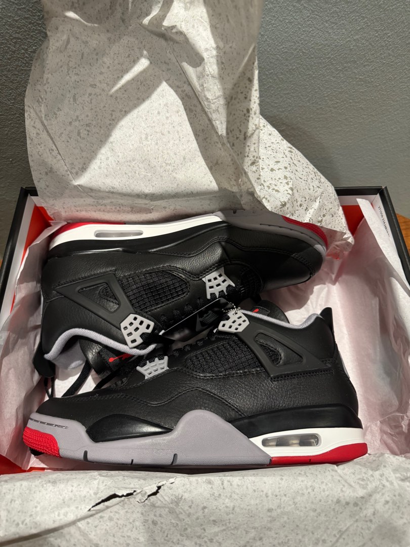 Air Jordan 4 - Bred Reimagined 2024, Men's Fashion, Footwear ...