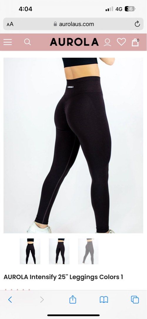 Aurola Intensity 25 Leggings - Black, Women's Fashion, Activewear