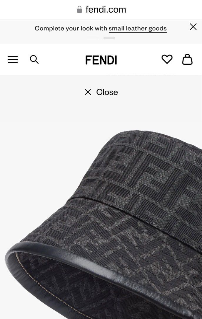 Vintage Black Fendi Bucket Hat