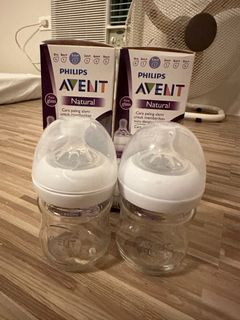 Avent Glass Feeding Bottle (4oz & 8oz) - Take All!