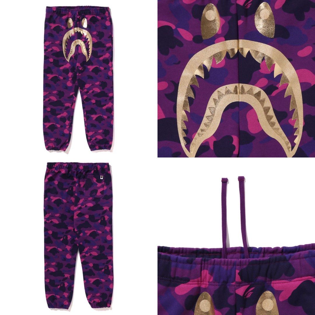 BAPE COLOR CAMO SHARK SWEAT PANTS Men s Fashion Bottoms Joggers