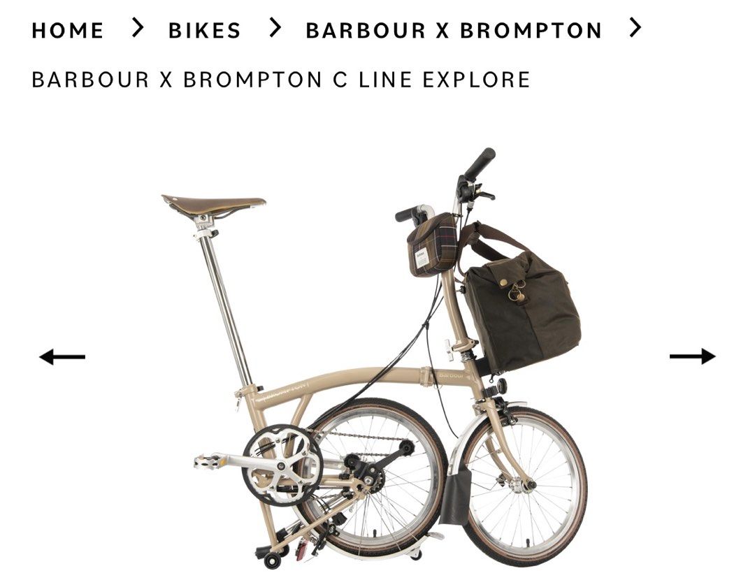 Brompton barbour hotsell bike for sale