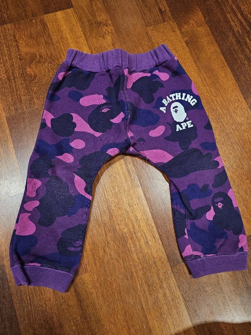 Bathing ape kids purple camo sweater pants Babies Kids Babies