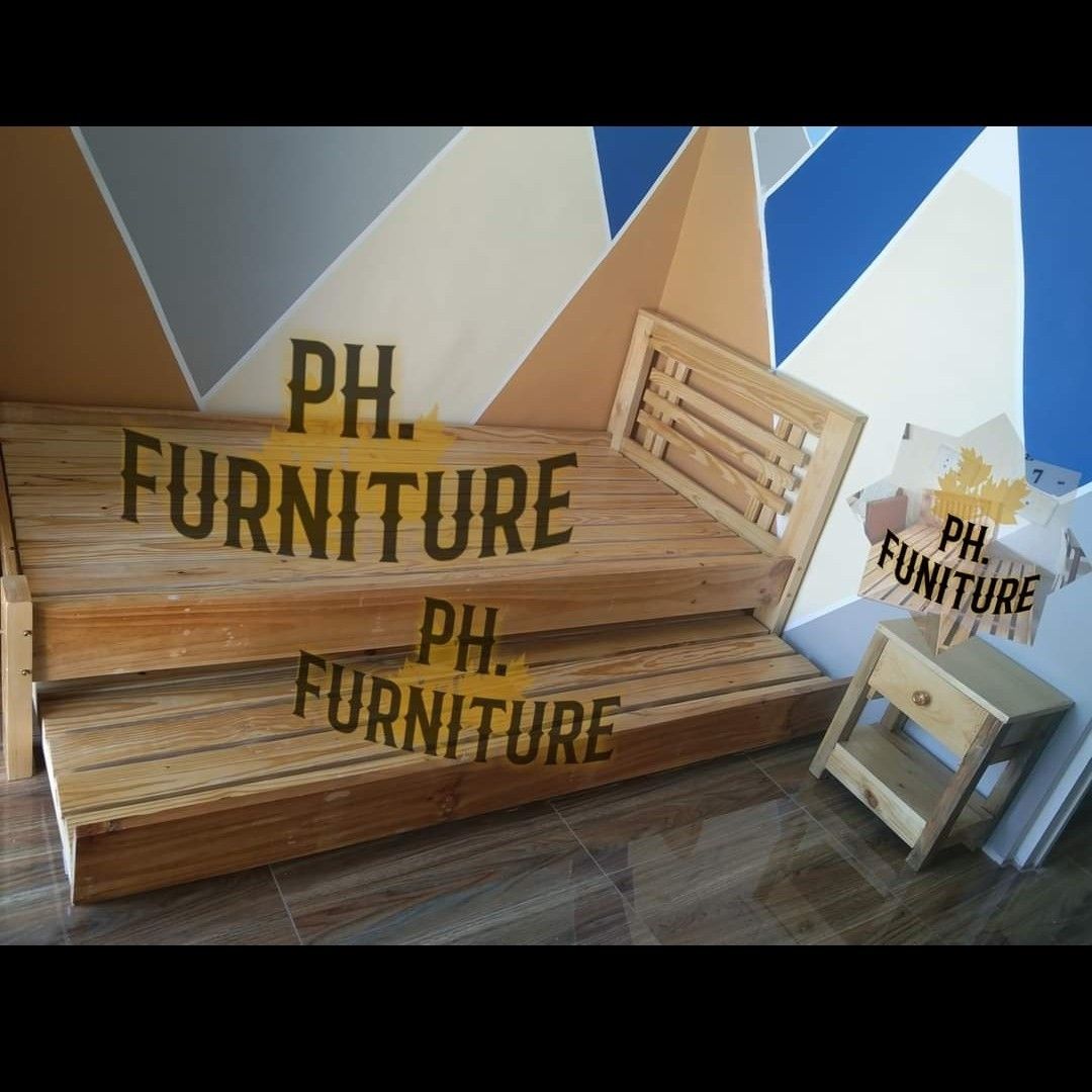 Bed frame with pull out (Category: Bed Frames & Mattresses) located in Manila. Submitted by jovetph. (Listing ID 1288383025, Image 3). Description: size 36x36x75 bed frame with pull out natural VARNISH and COLOR are available made to order pwedi po kayo maGpa custumize Ng bed and choice your design and color ☺️ direct message me po or pm Sa aming pages 📃 PH FURNITURE 🫶🏼 salamat po🫶🏼.