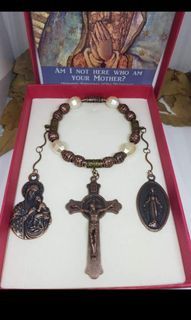 Blessed in Vatican Rome St. Benedict with mama Mary door chime, blessed & protect your home