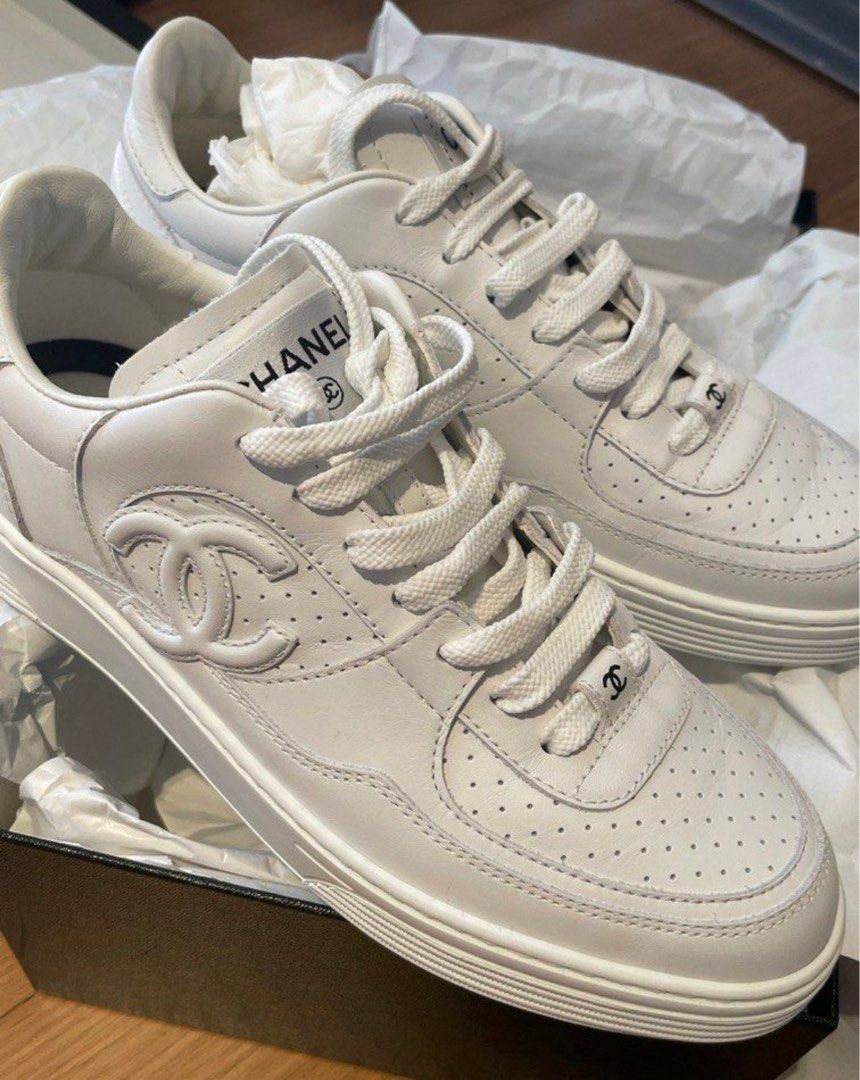 White chanel new arrivals sneakers 219