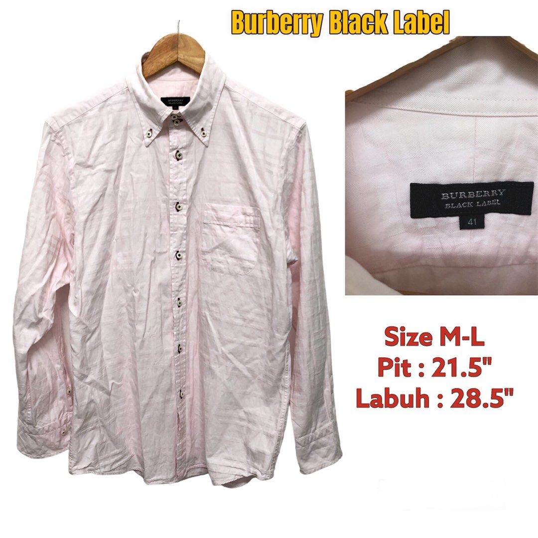 Burberry black sales label size chart