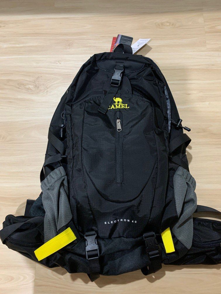 Camel hiking camping backpack bag Men s Fashion Bags Backpacks on Carousell
