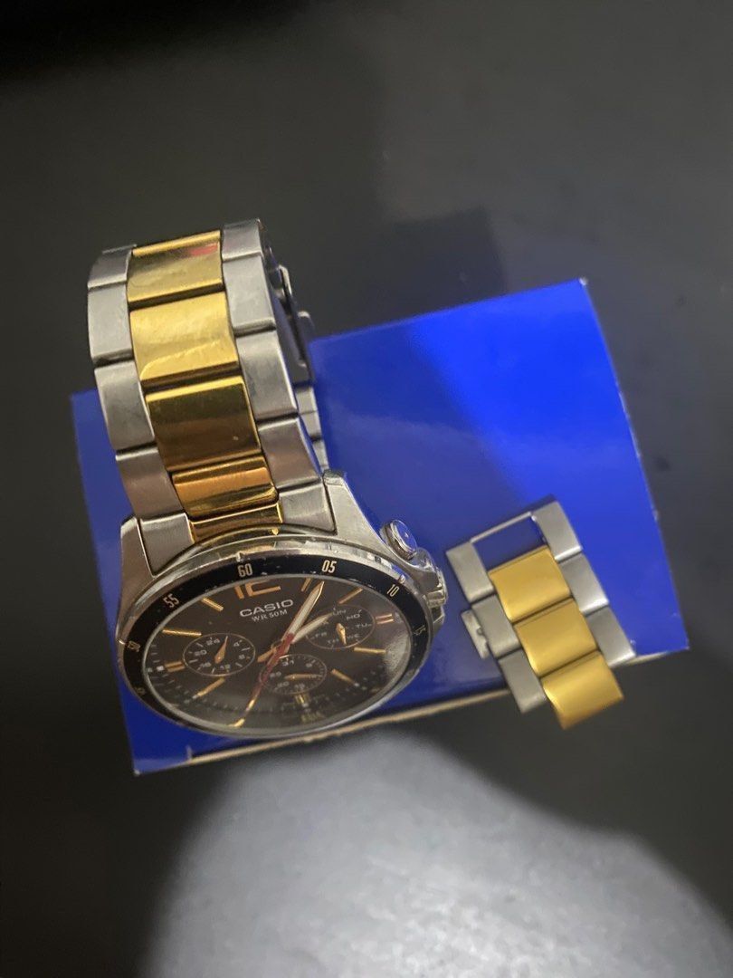 Casio gold and silver watch online