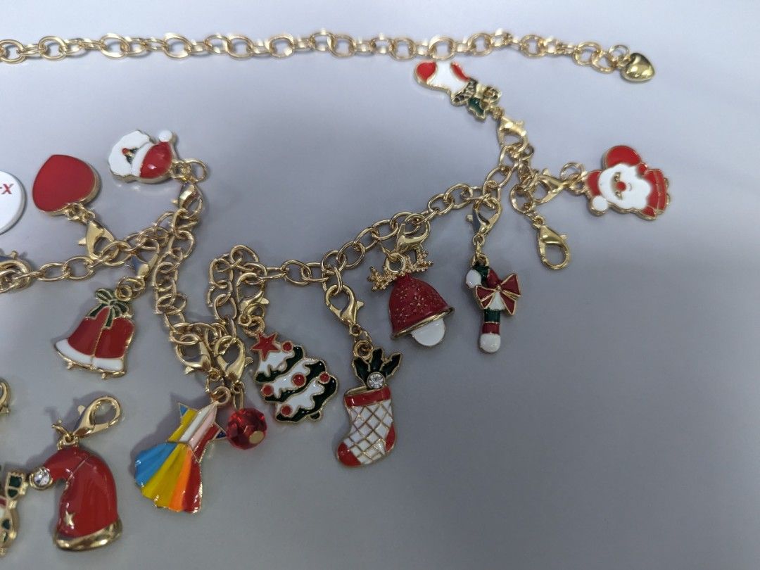 Christmas charm necklace