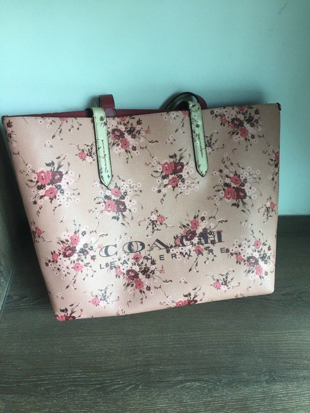 Coach highline tote with floral print hot sale